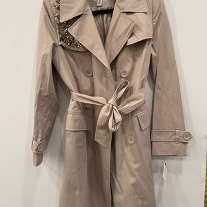 NWT Badgley Mischka Embellished Trenchcoat
